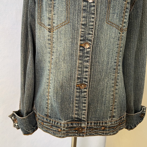 Stud Embellished Jean Jacket F.L. Jeans - Picture 3 of 12